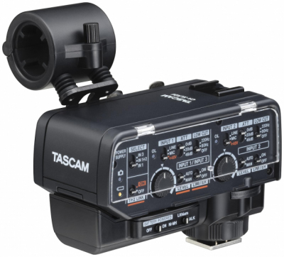 Tascam CA-XLR2D-AN - adapter mikrofonowy XLR do aparatów bezlusterkowych z wejściem analogowym