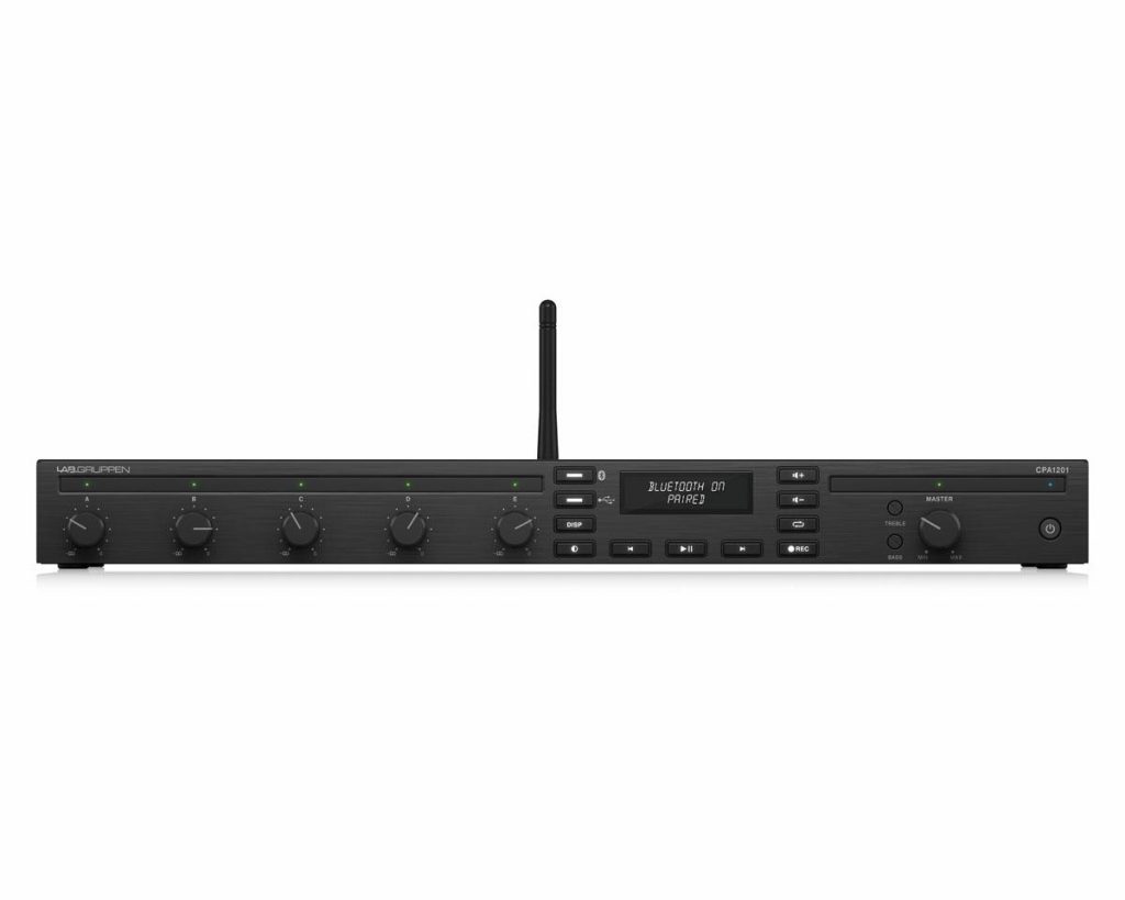 Lab Gruppen CPA1201 Wzmacniacz miksujący 1 x 120W 4Ohm ze złączem Bluetooth i odtwarzaczem USB