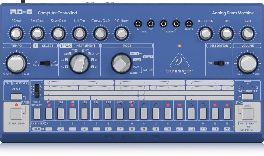 Behringer RD-6-BU Maszyna perkusyjna - niebieski