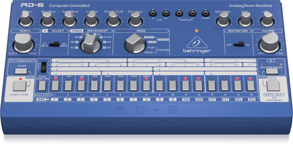 Behringer RD-6-BU Maszyna perkusyjna - niebieski