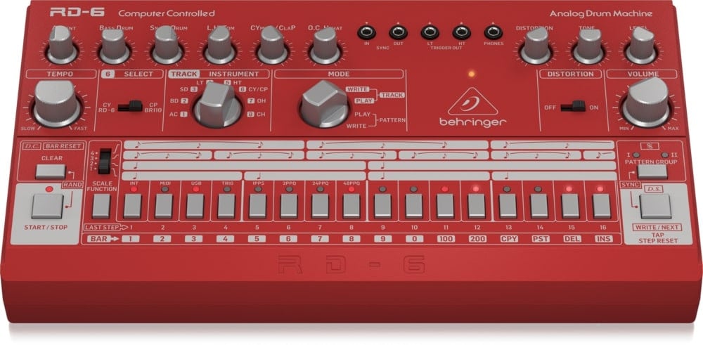 Behringer RD-6-RD Maszyna perkusyjna - czerwony