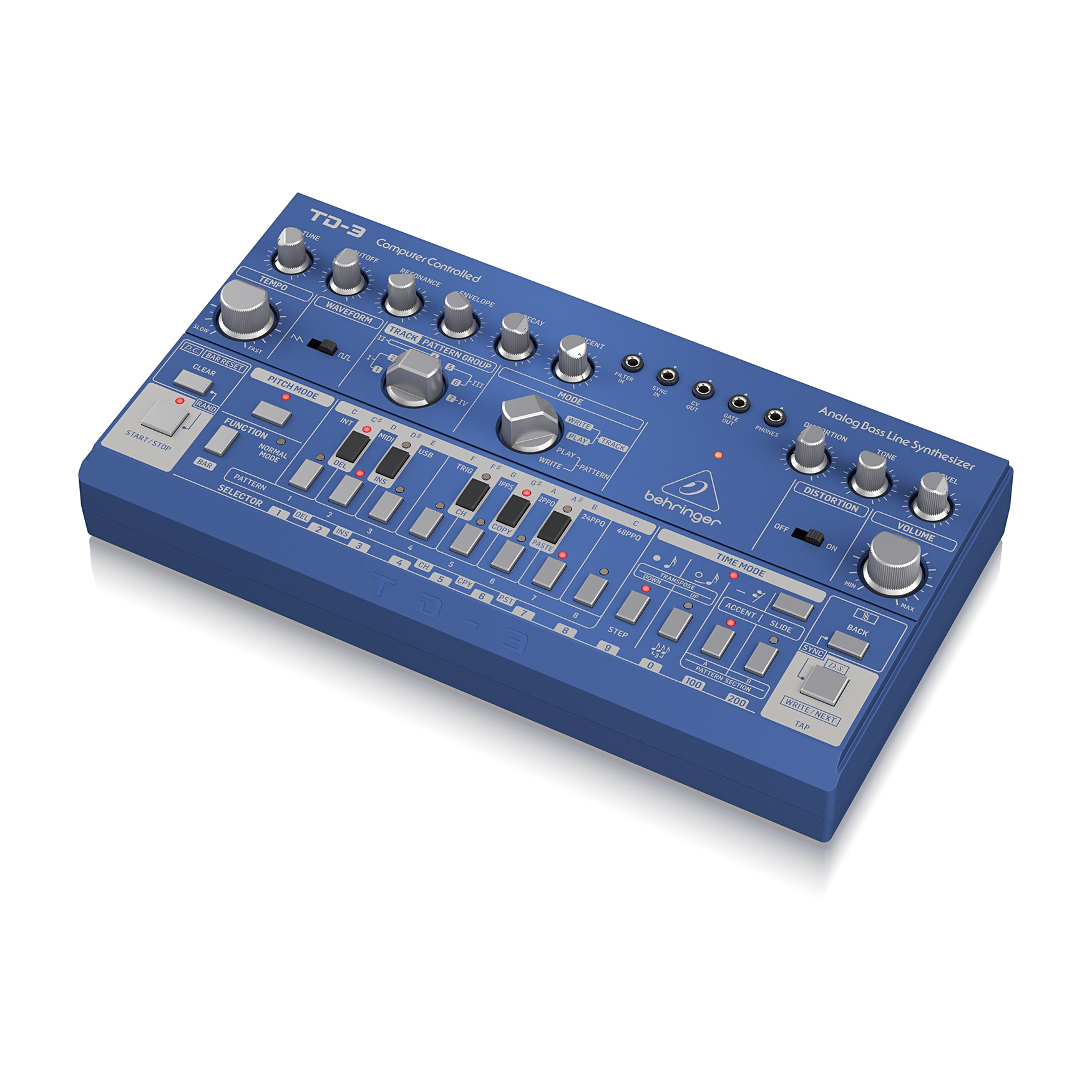Behringer TD-3-BU Syntezator linii basowej niebieski