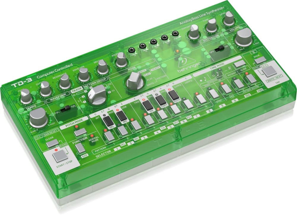 Behringer TD-3-LM Syntezator linii basowej zielony przeźroczysty