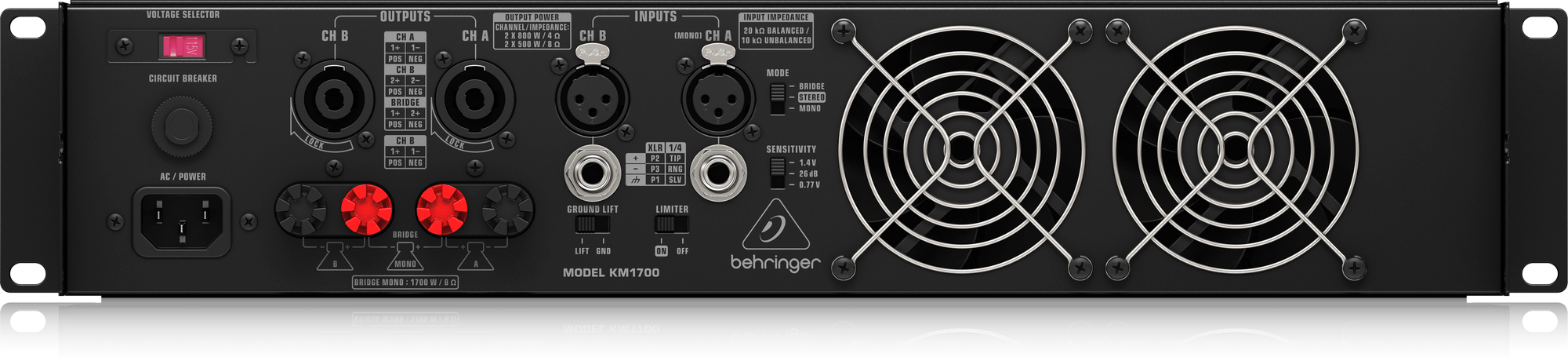 Behringer KM1700 Wzmacniacz mocy stereo