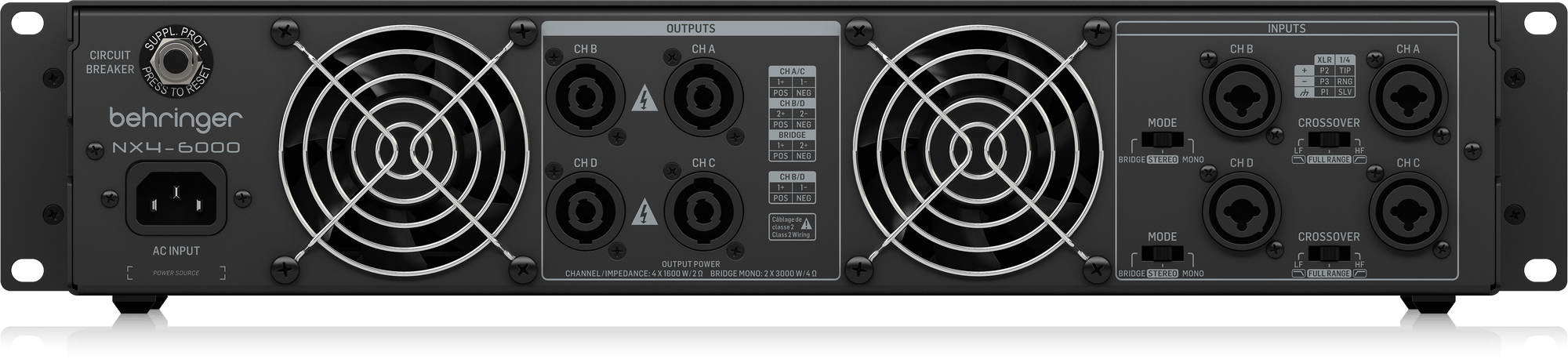 Behringer NX4-6000 Wzmacniacz mocy 4-kanałowy