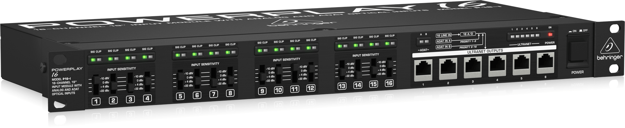 Behringer P16-I 16-kanałowy interfejs z wejściami ADAT