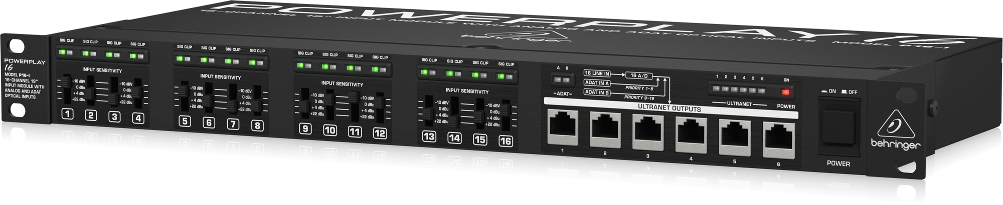 Behringer P16-I 16-kanałowy interfejs z wejściami ADAT