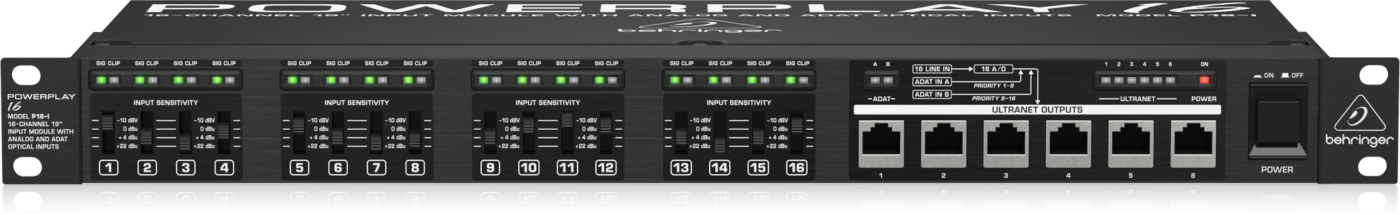 Behringer P16-I 16-kanałowy interfejs z wejściami ADAT
