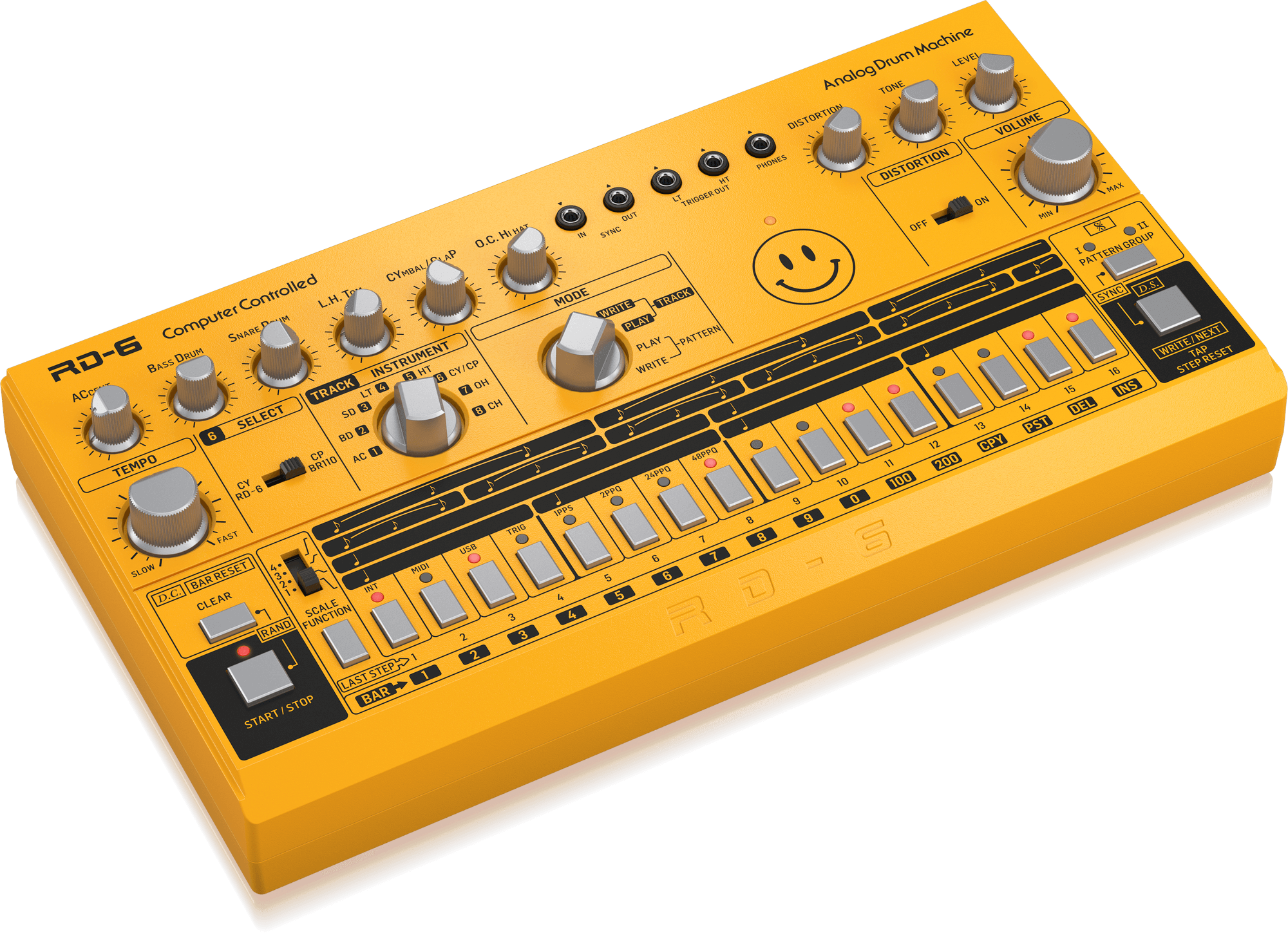 Behringer RD-6-AM Maszyna perkusyjna - bursztynowy