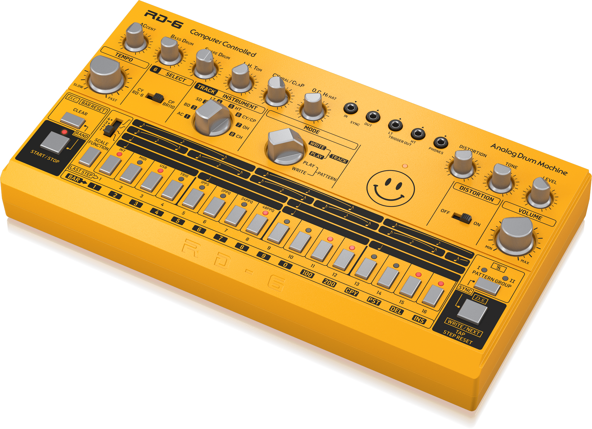 Behringer RD-6-AM Maszyna perkusyjna - bursztynowy
