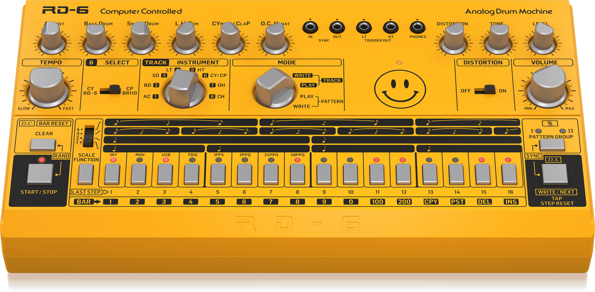 Behringer RD-6-AM Maszyna perkusyjna - bursztynowy