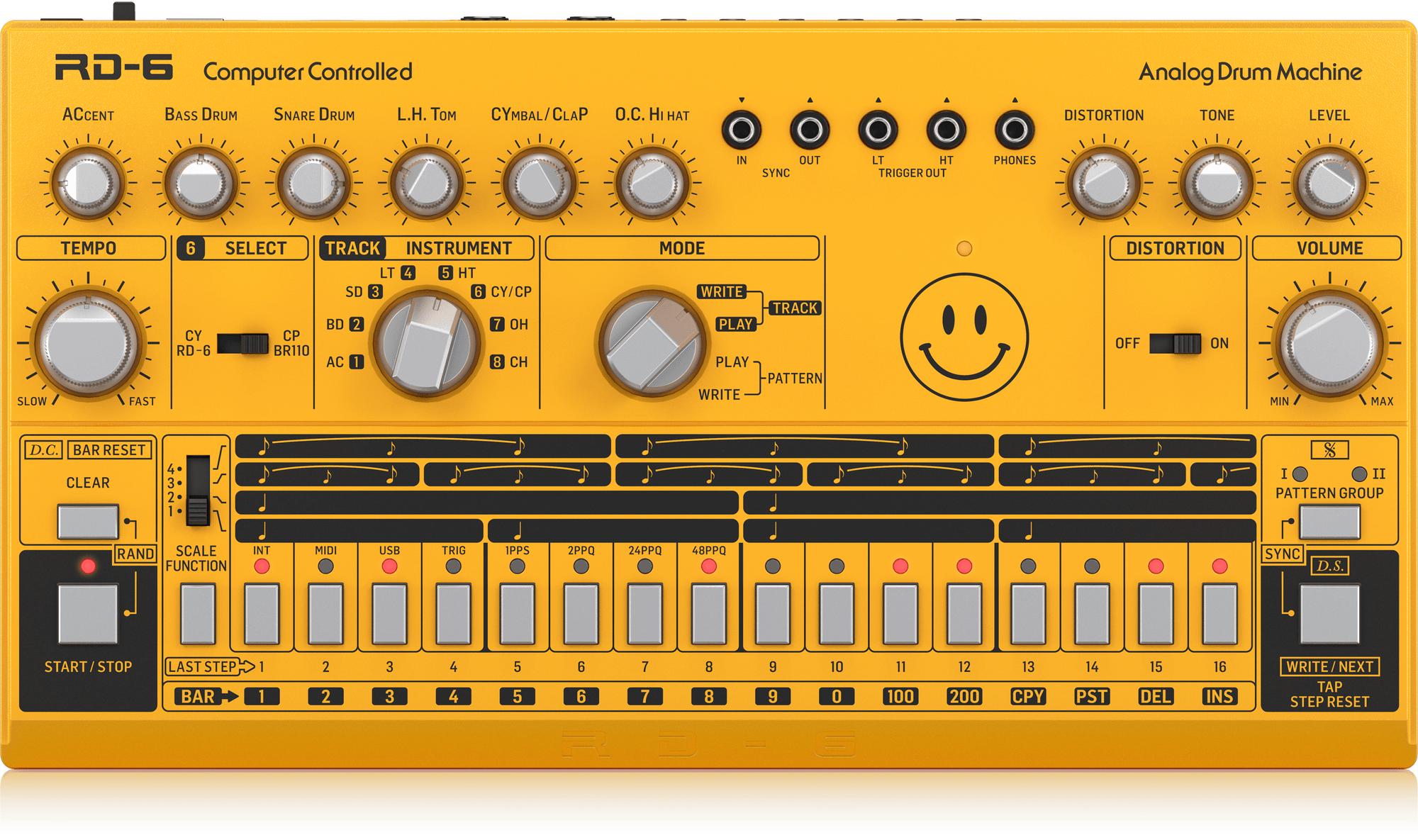 Behringer RD-6-AM Maszyna perkusyjna - bursztynowy