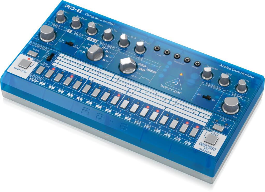 Behringer RD-6-BB Maszyna perkusyjna - niebieski przeźroczysty