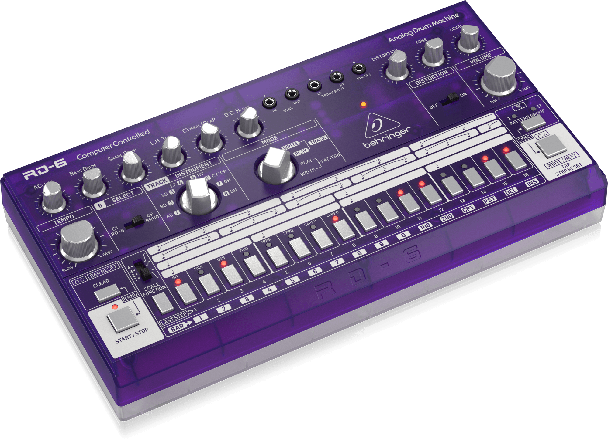 Behringer RD-6-GP Maszyna perkusyjna - fioletowy