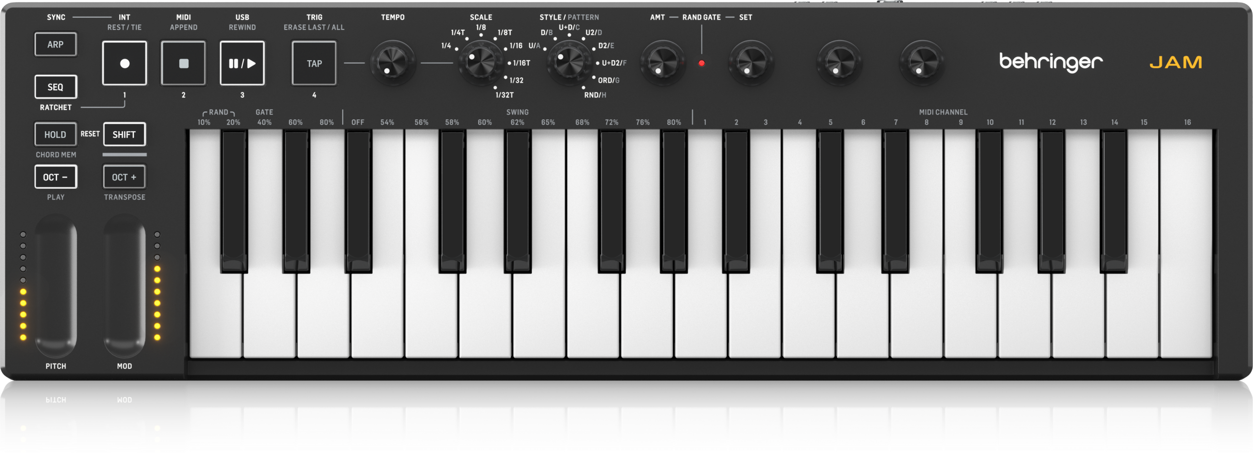 Behringer JAM Klawiatura sterująca USB/MIDI/CV