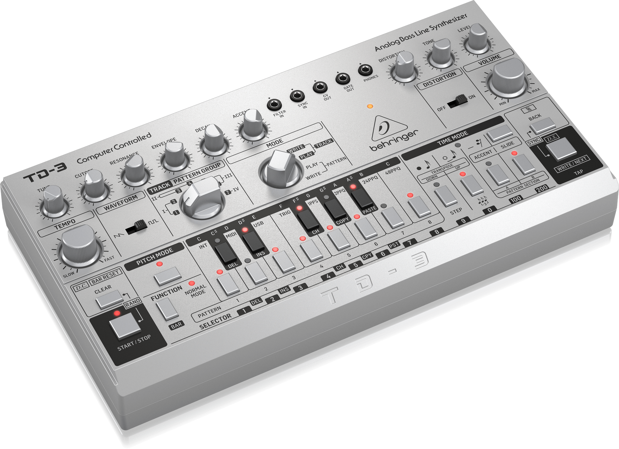 Behringer TD-3-SR Syntezator linii basowej srebrny