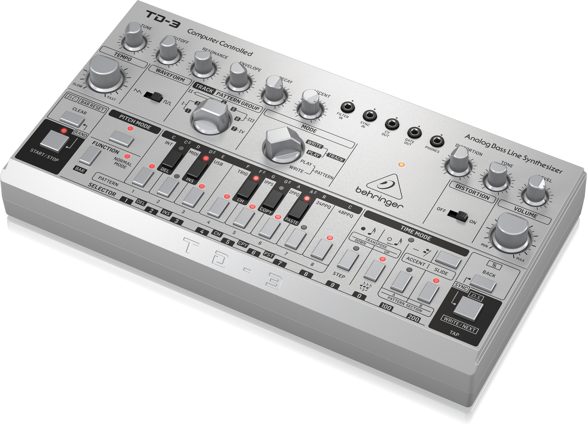 Behringer TD-3-SR Syntezator linii basowej srebrny