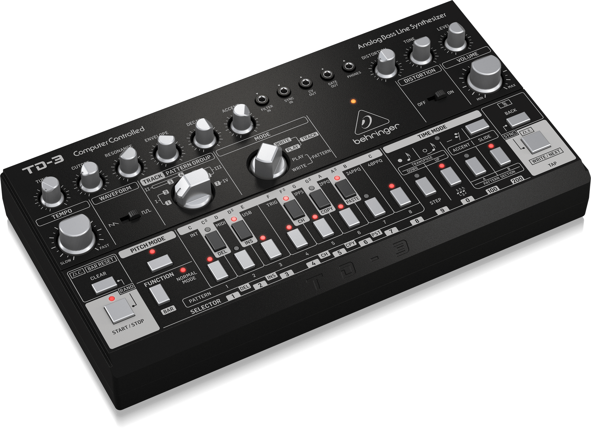 Behringer TD-3-BK Syntezator linii basowej czarny