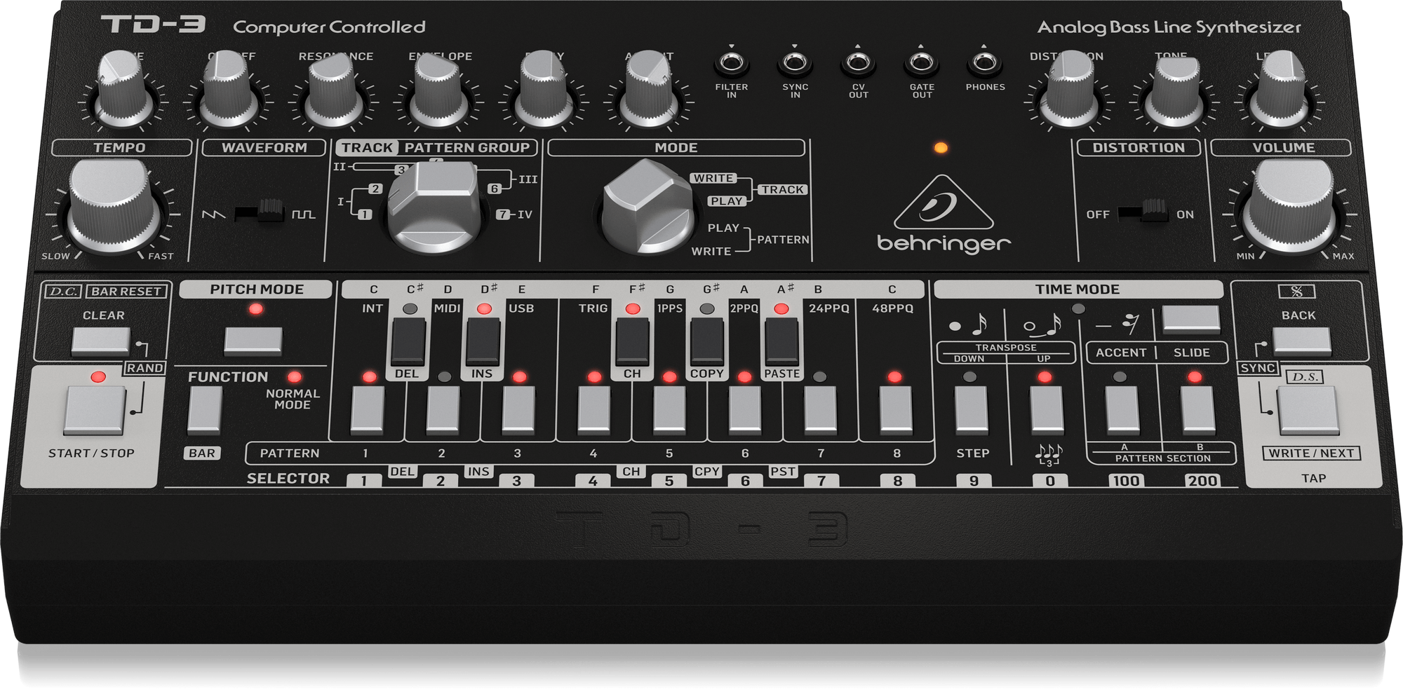 Behringer TD-3-BK Syntezator linii basowej czarny