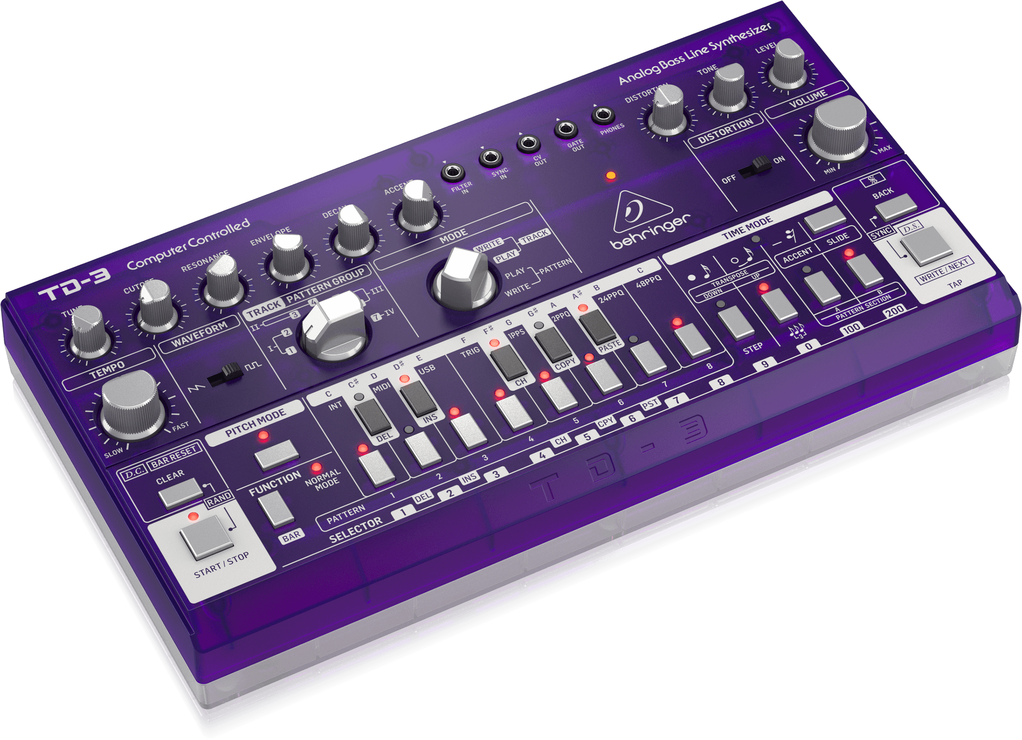 Behringer TD-3-GP Syntezator linii basowej fioletowy