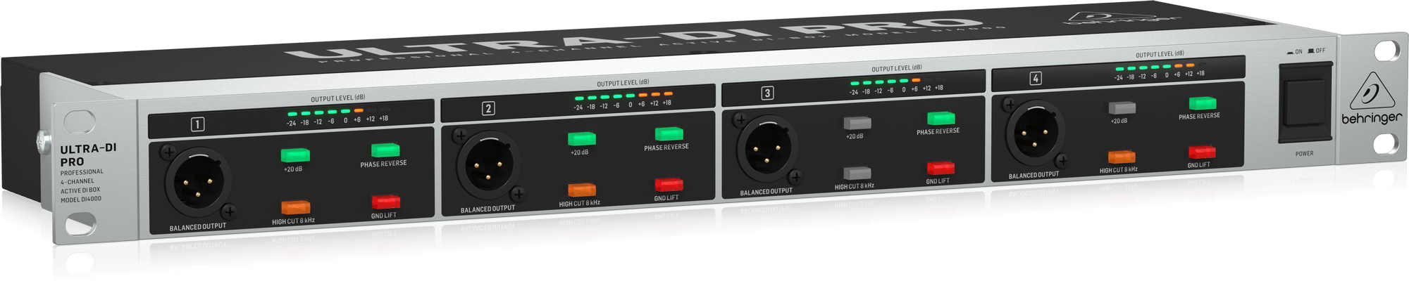 Behringer DI4000 V2 DI-box aktywny 4-kanałowy