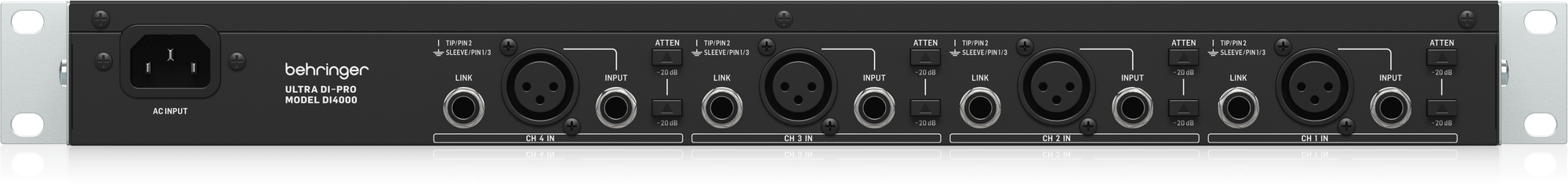 Behringer DI4000 V2 DI-box aktywny 4-kanałowy