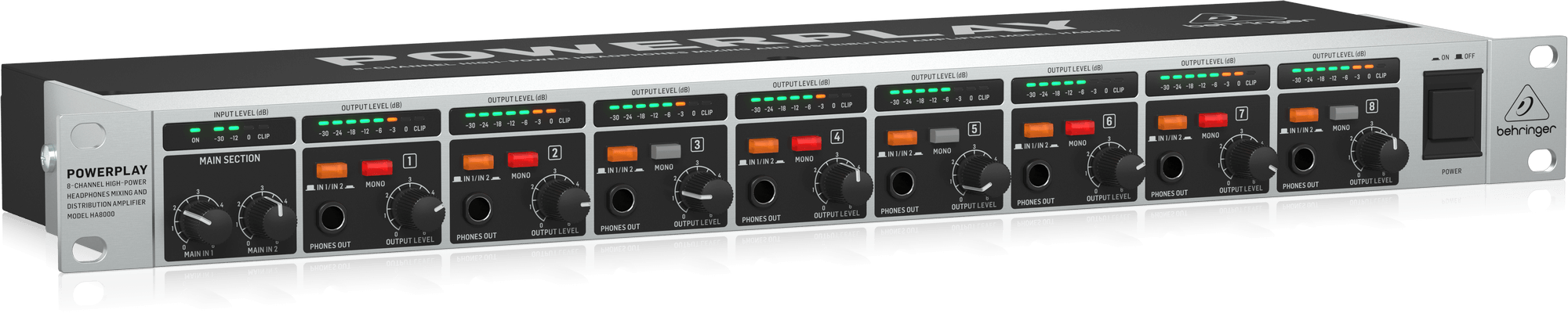 Behringer HA8000 V2 Wzmacniacz słuchawkowy 8-kanałowy