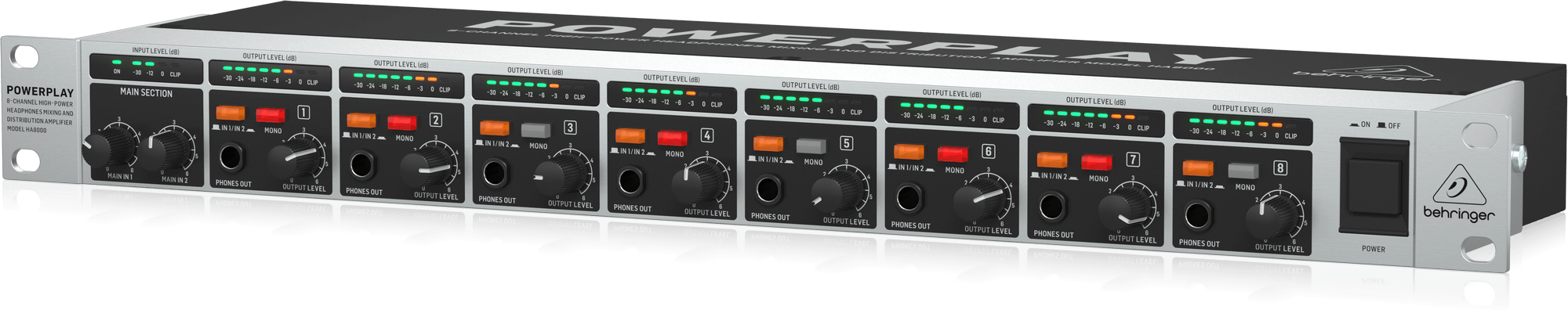Behringer HA8000 V2 Wzmacniacz słuchawkowy 8-kanałowy