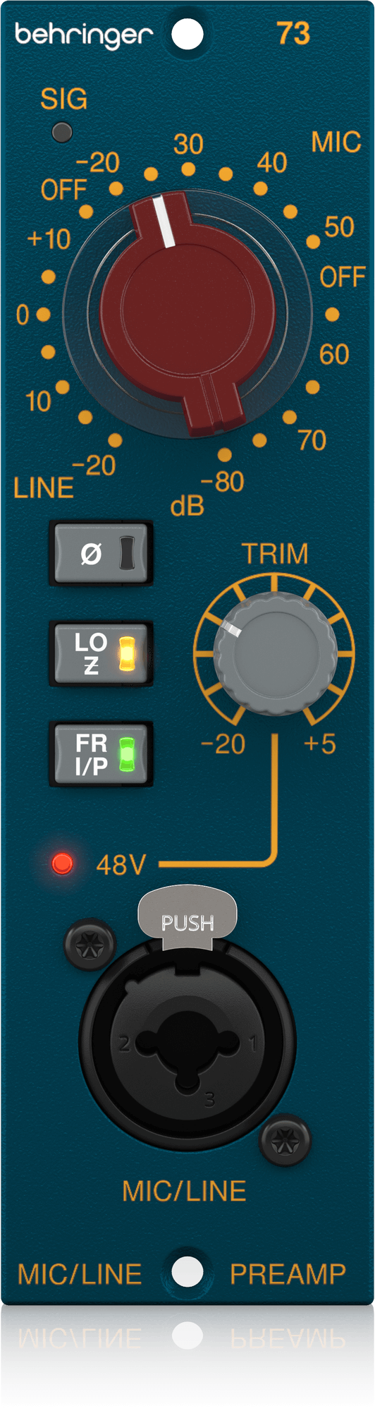 Behringer 73 Moduł przedwzmacniacza mikrofonowego w formacie 500