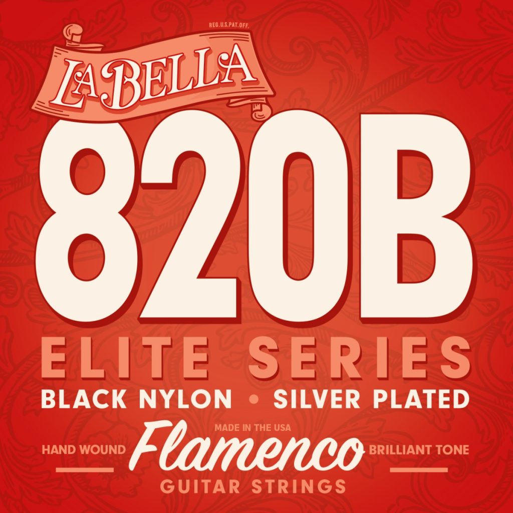 La Bella 820B Elite Flamenco – struny do gitary klasycznej, czarny nylon