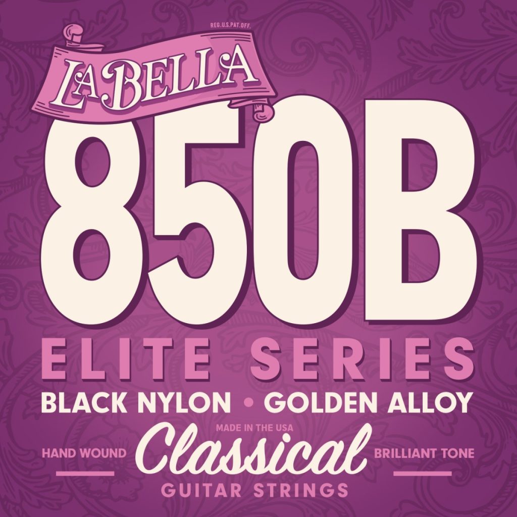 La Bella 850B Elite – struny do gitary klasycznej, czarny nylon