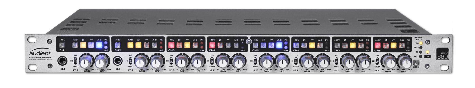 Audient ASP880 Przedwzmacniacz 8 kanałowy z wyjściami ADAT