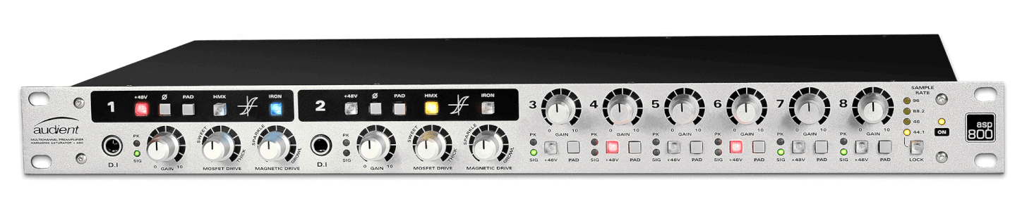 Audient ASP800 Przedwzmacniacz 8 kanałowy z wyjściami ADAT