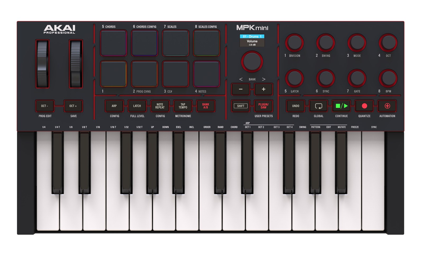 AKAI MPK MINI 4 BLACK - Mini klawiatura sterująca