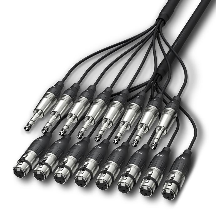 ALVA - Kabel 8 x XLRf - 8 x TRS 2m