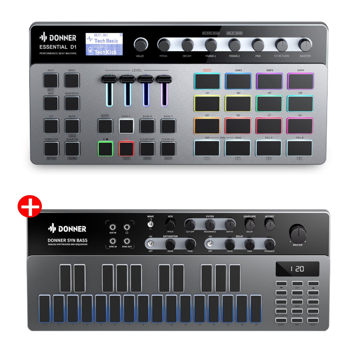 DONNER B1 - Analogowy syntezator basowy