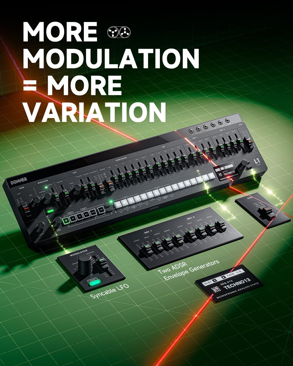 DONNER L1 - Analogowy syntezator monofoniczny