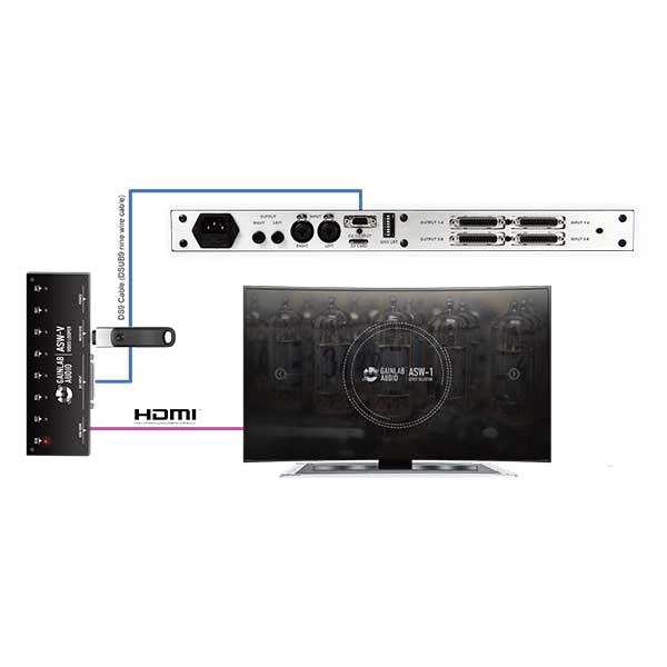 GAINLAB ASW-V Media player with remote control
