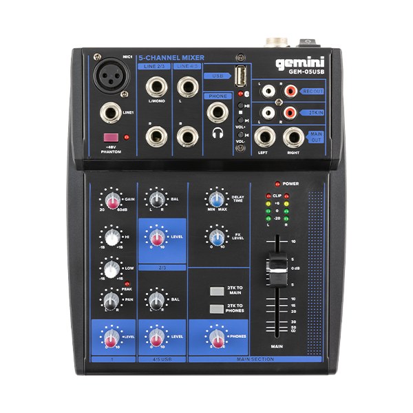 GEMINI GEM-05USB – Mikser analogowy z USB