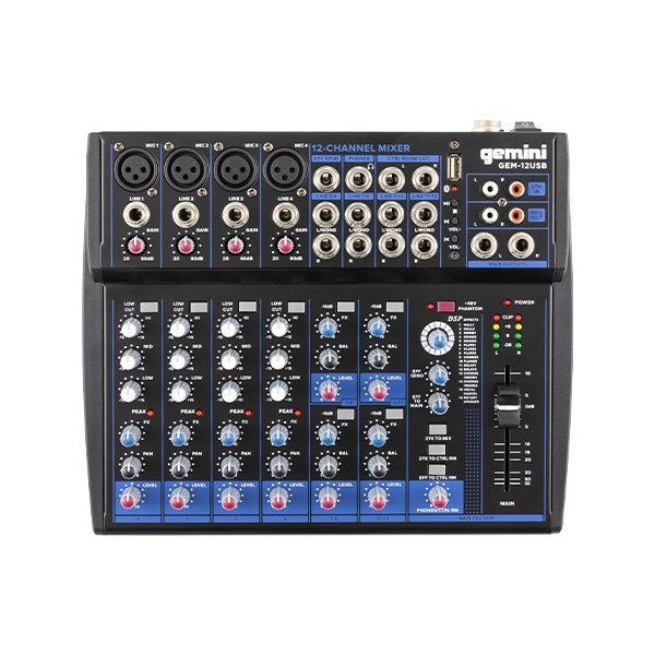 GEMINI GEM-12USB – Mikser analogowy z USB