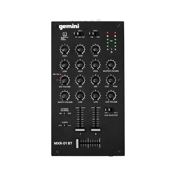 GEMINI MXR-01BT – 2-kanałowy mikser DJ z Bluetooth