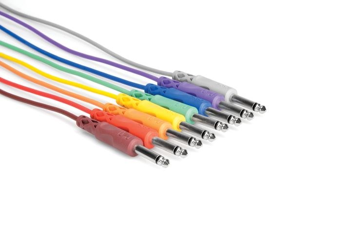 Hosa - Kabel Patch niesymetr. 8 x TS 6.35mm 0.45m