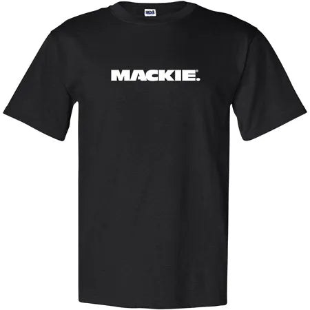 MACKIE Large czarna koszulka z białym logo Mackie
