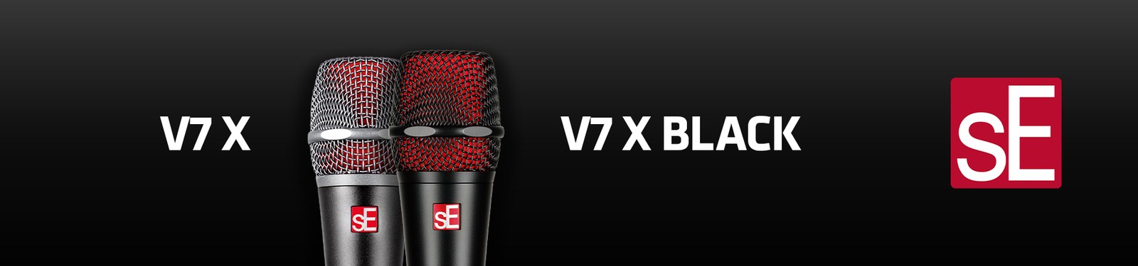 sE V7X BLACK - Mikrofon instrumentalny, czarny
