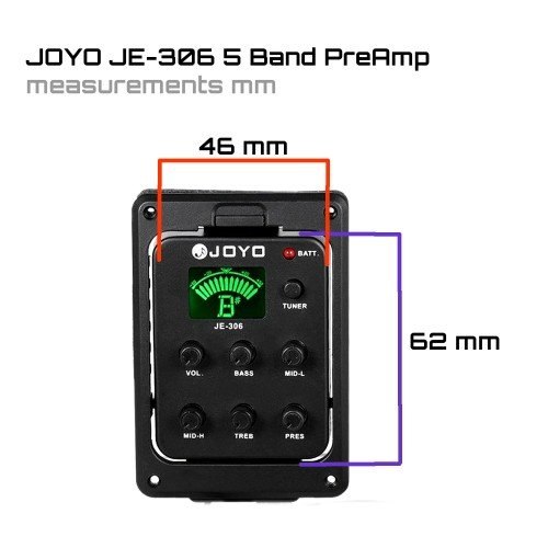 Joyo JE-306 - Przystawka do gitary akustycznej z przedwzmacniaczem