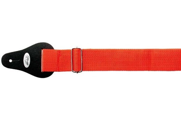 Stagg BJA006RD - czerwony pasek gitarowy, szerokość 2″, długość 135 cm