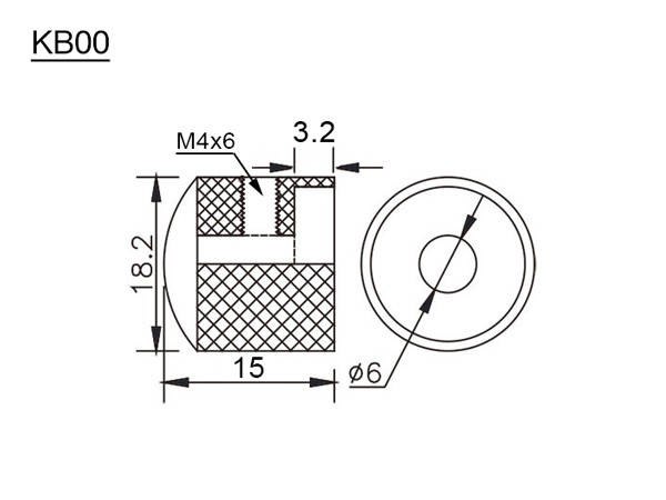 Göldo KB00G Dome Speed Knob - złota metalowa gałka potencjometru, oś 6 mm