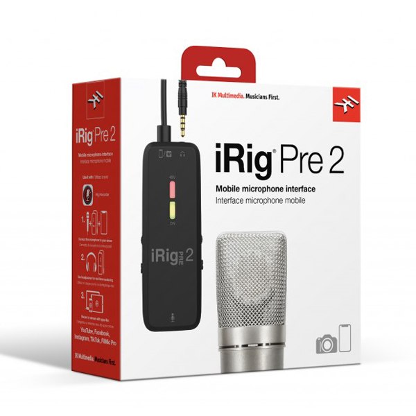 IK iRig PRE 2 - Interfejs audio iOS/Android/DSLR