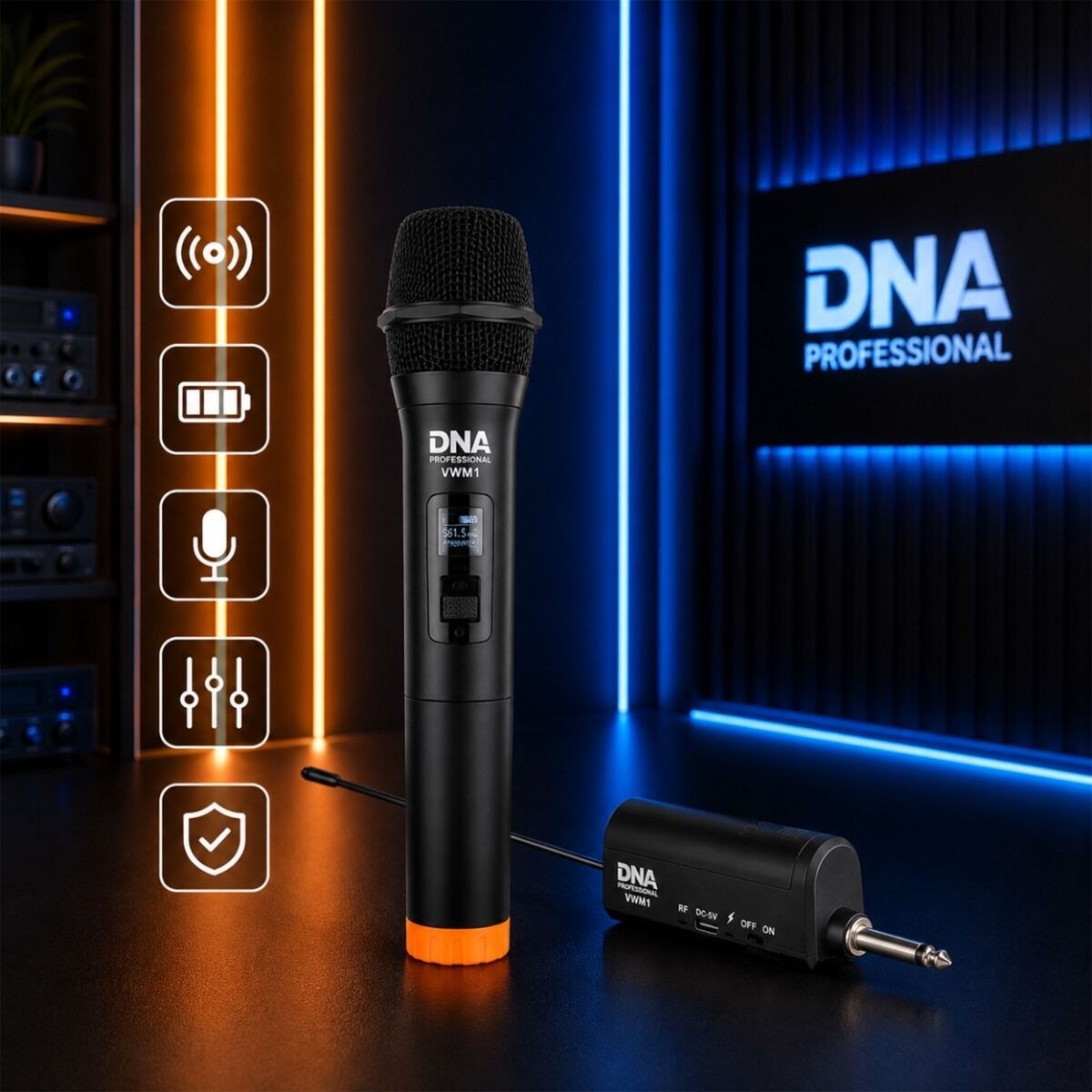 DNA VWM 1 mikrofon bezprzewodowy system nagłośnienia 220-280 MHz
