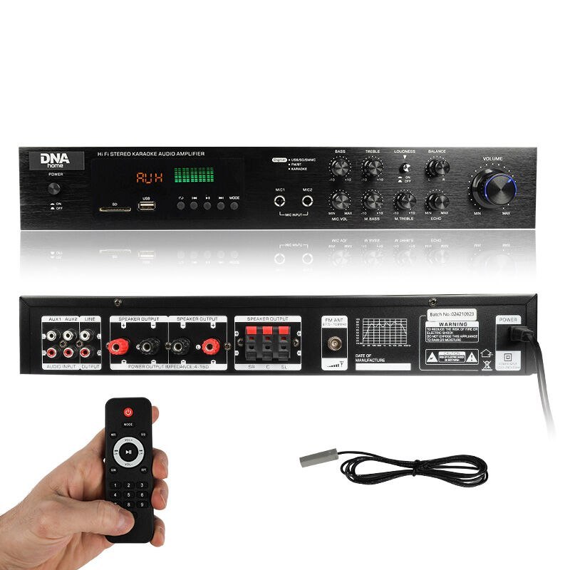 DNA AMPLI 5.0 wzmacniacz dźwięku stereo HiFi Bluetooth USB SD FM AUX pilot